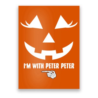 I'm With Peter Peter Skeleton Hand Pointing Matching Halloween Poster