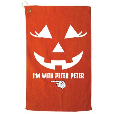 I'm With Peter Peter Skeleton Hand Pointing Matching Halloween Golf Towel