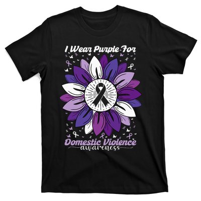 I Wear Purple For Domestic Violence Awareness Month T-Shirt