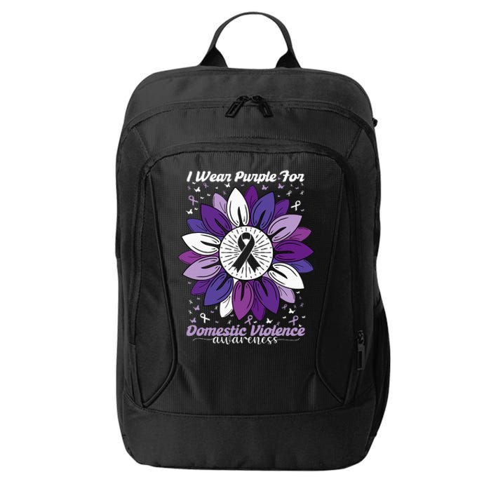 I Wear Purple For Domestic Violence Awareness Month City Backpack