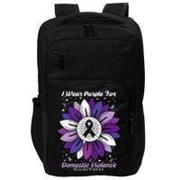 I Wear Purple For Domestic Violence Awareness Month Impact Tech Backpack