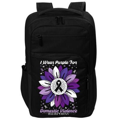 I Wear Purple For Domestic Violence Awareness Month Impact Tech Backpack