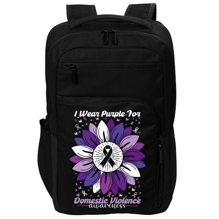 I Wear Purple For Domestic Violence Awareness Month Impact Tech Backpack