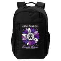 I Wear Purple For Domestic Violence Awareness Month Daily Commute Backpack