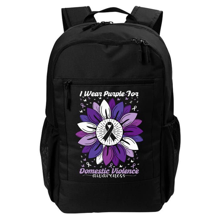 I Wear Purple For Domestic Violence Awareness Month Daily Commute Backpack