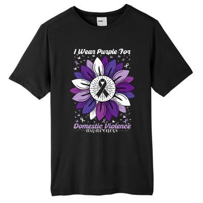 I Wear Purple For Domestic Violence Awareness Month Tall Fusion ChromaSoft Performance T-Shirt