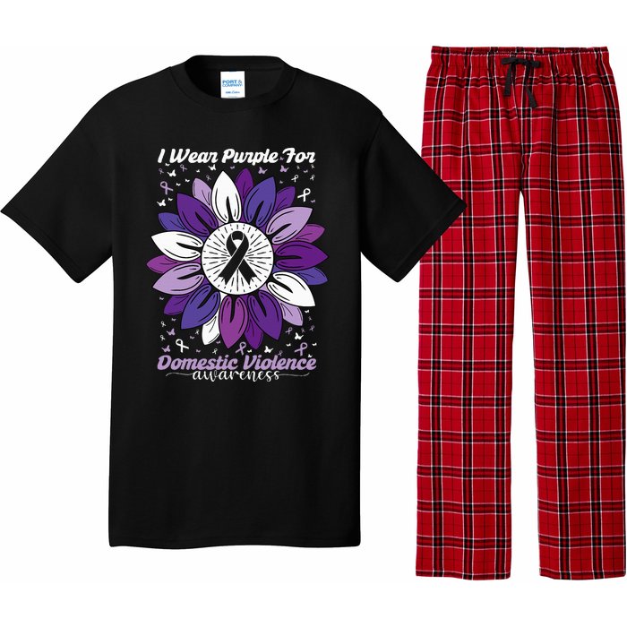 I Wear Purple For Domestic Violence Awareness Month Pajama Set