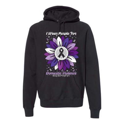 I Wear Purple For Domestic Violence Awareness Month Premium Hoodie