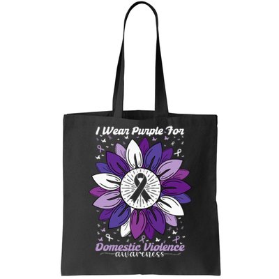 I Wear Purple For Domestic Violence Awareness Month Tote Bag