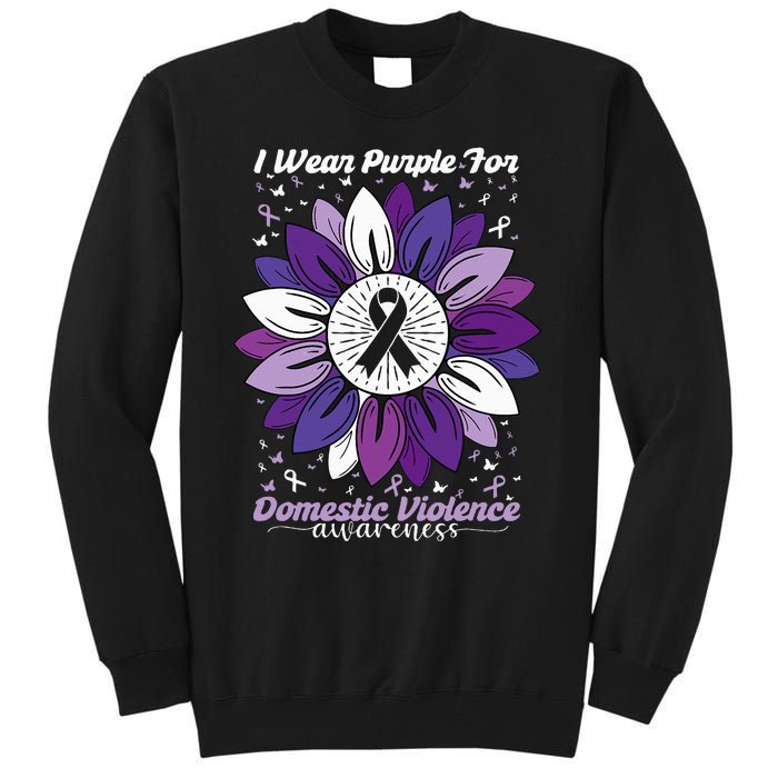 I Wear Purple For Domestic Violence Awareness Month Tall Sweatshirt