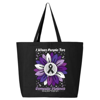 I Wear Purple For Domestic Violence Awareness Month 25L Jumbo Tote