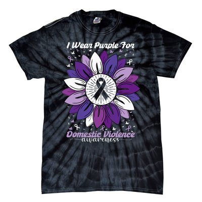 I Wear Purple For Domestic Violence Awareness Month Tie-Dye T-Shirt