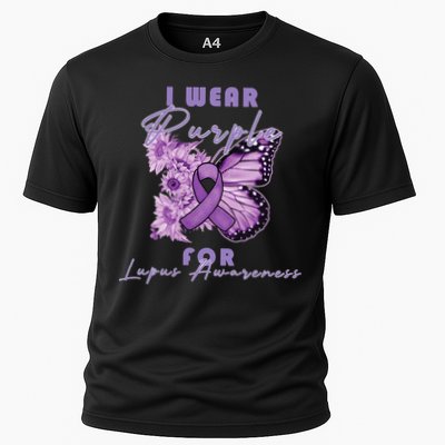 I Wear Purple For Lupus Awareness Butterfly May Month Performance Shirt