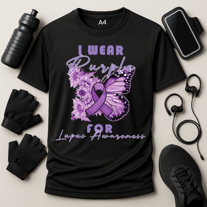 I Wear Purple For Lupus Awareness Butterfly May Month Cooling Performance Crew T-Shirt