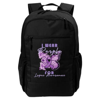 I Wear Purple For Lupus Awareness Butterfly May Month Backpack