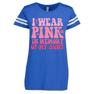 I Wear Pink In Memory Of My Aunt Breast Cancer Aunt Awarenes Enza Ladies Jersey Football T-Shirt