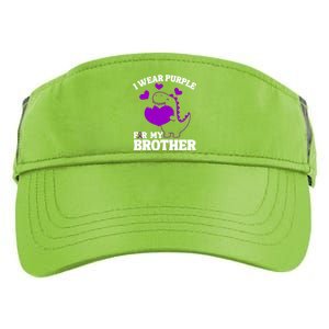 I Wear Purple For My Brother Epilepsy Awareness Adult Drive Performance Visor