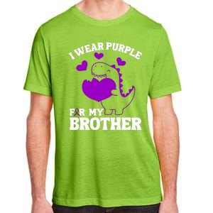 I Wear Purple For My Brother Epilepsy Awareness Adult ChromaSoft Performance T-Shirt