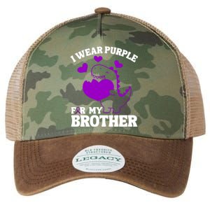 I Wear Purple For My Brother Epilepsy Awareness Legacy Tie Dye Trucker Hat