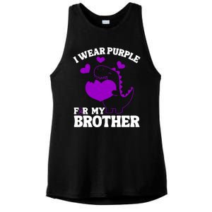 I Wear Purple For My Brother Epilepsy Awareness Ladies PosiCharge Tri-Blend Wicking Tank