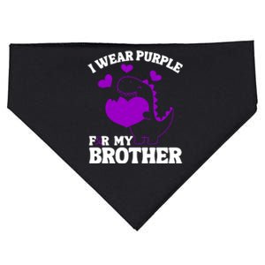 I Wear Purple For My Brother Epilepsy Awareness USA-Made Doggie Bandana