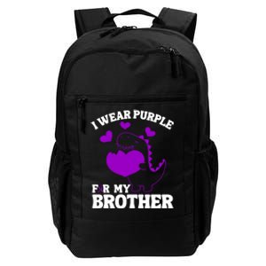 I Wear Purple For My Brother Epilepsy Awareness Daily Commute Backpack