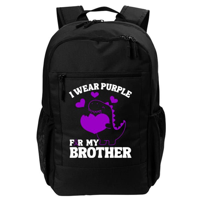 I Wear Purple For My Brother Epilepsy Awareness Daily Commute Backpack