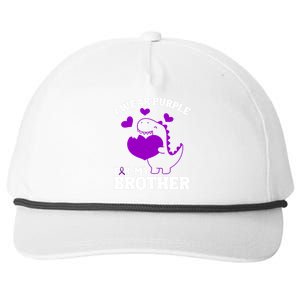 I Wear Purple For My Brother Epilepsy Awareness Snapback Five-Panel Rope Hat