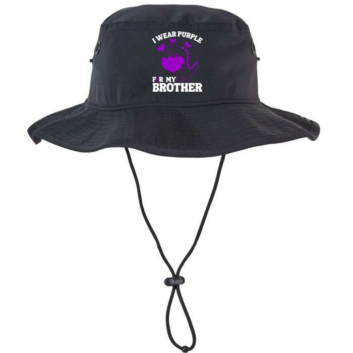 I Wear Purple For My Brother Epilepsy Awareness Legacy Cool Fit Booney Bucket Hat