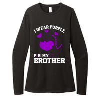 I Wear Purple For My Brother Epilepsy Awareness Womens CVC Long Sleeve Shirt