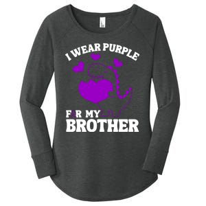 I Wear Purple For My Brother Epilepsy Awareness Women's Perfect Tri Tunic Long Sleeve Shirt