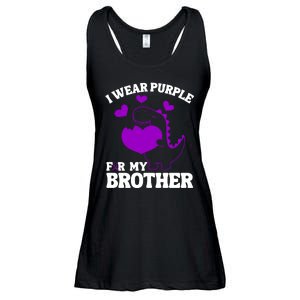 I Wear Purple For My Brother Epilepsy Awareness Ladies Essential Flowy Tank