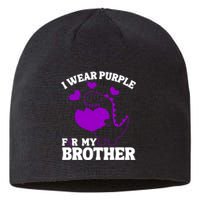 I Wear Purple For My Brother Epilepsy Awareness Sustainable Beanie