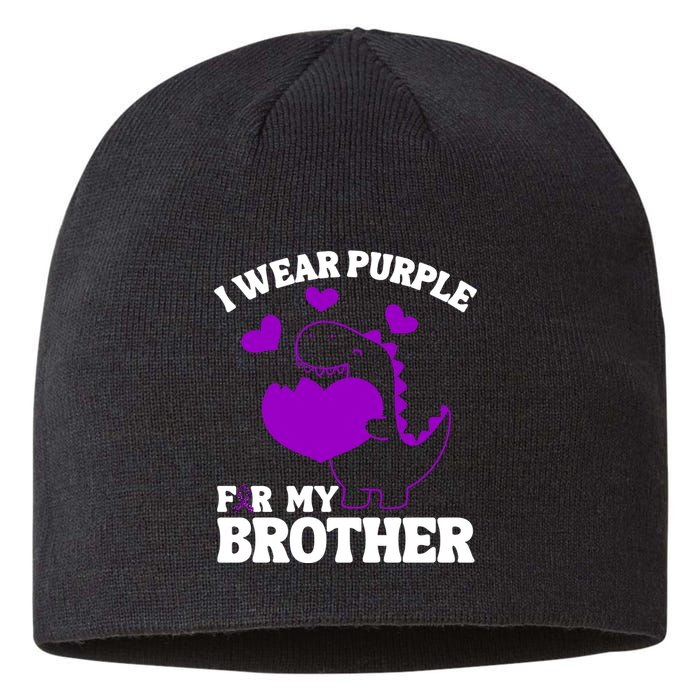 I Wear Purple For My Brother Epilepsy Awareness Sustainable Beanie