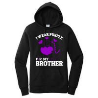 I Wear Purple For My Brother Epilepsy Awareness Women's Pullover Hoodie