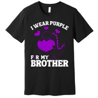 I Wear Purple For My Brother Epilepsy Awareness Premium T-Shirt