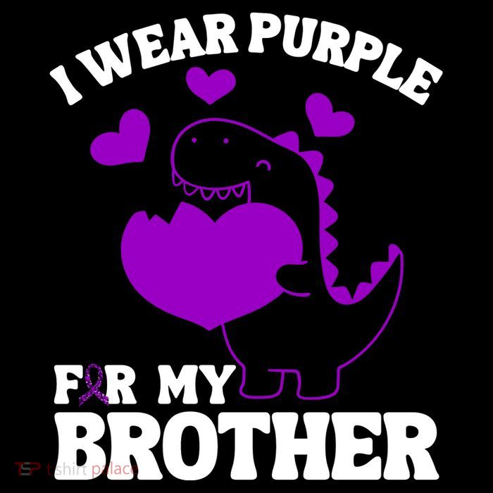 I Wear Purple For My Brother Epilepsy Awareness Premium T-Shirt