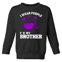 I Wear Purple For My Brother Epilepsy Awareness Toddler Sweatshirt