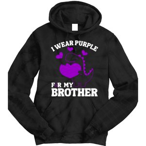 I Wear Purple For My Brother Epilepsy Awareness Tie Dye Hoodie