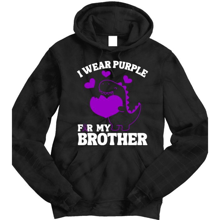 I Wear Purple For My Brother Epilepsy Awareness Tie Dye Hoodie