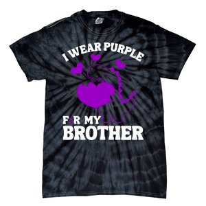 I Wear Purple For My Brother Epilepsy Awareness Tie-Dye T-Shirt