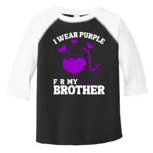 I Wear Purple For My Brother Epilepsy Awareness Toddler Fine Jersey T-Shirt