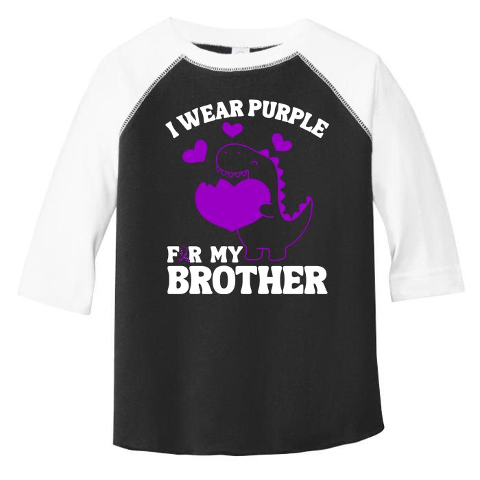 I Wear Purple For My Brother Epilepsy Awareness Toddler Fine Jersey T-Shirt