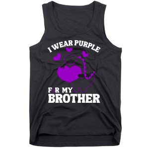 I Wear Purple For My Brother Epilepsy Awareness Tank Top