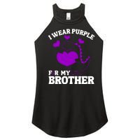 I Wear Purple For My Brother Epilepsy Awareness Women's Perfect Tri Rocker Tank