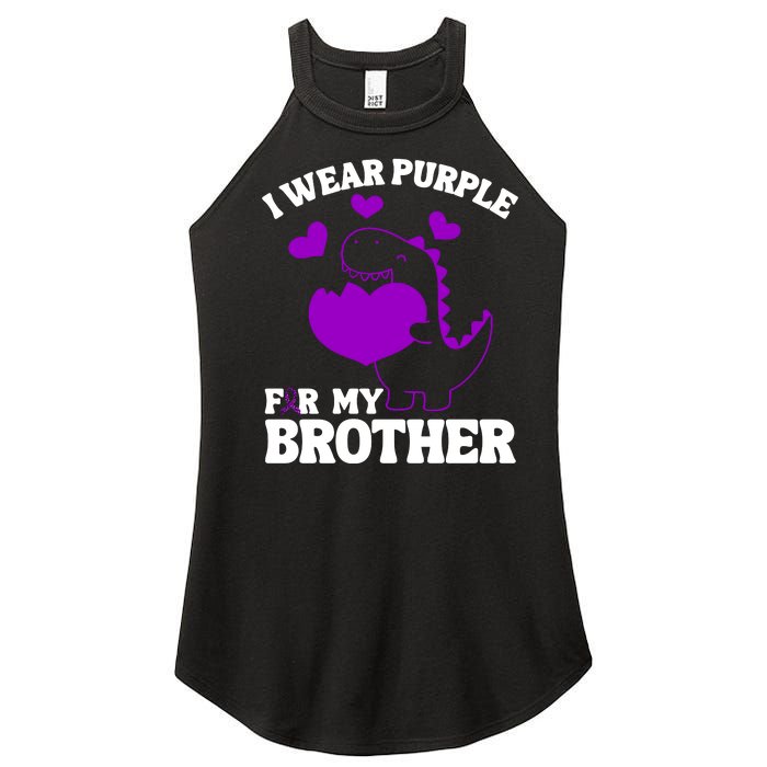 I Wear Purple For My Brother Epilepsy Awareness Women's Perfect Tri Rocker Tank