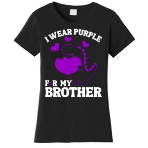 I Wear Purple For My Brother Epilepsy Awareness Women's T-Shirt