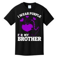 I Wear Purple For My Brother Epilepsy Awareness Kids T-Shirt