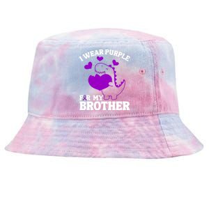 I Wear Purple For My Brother Epilepsy Awareness Tie-Dyed Bucket Hat