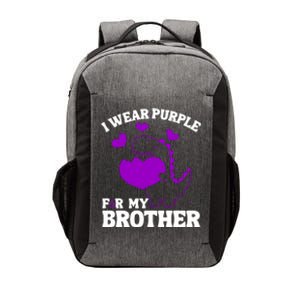 I Wear Purple For My Brother Epilepsy Awareness Vector Backpack